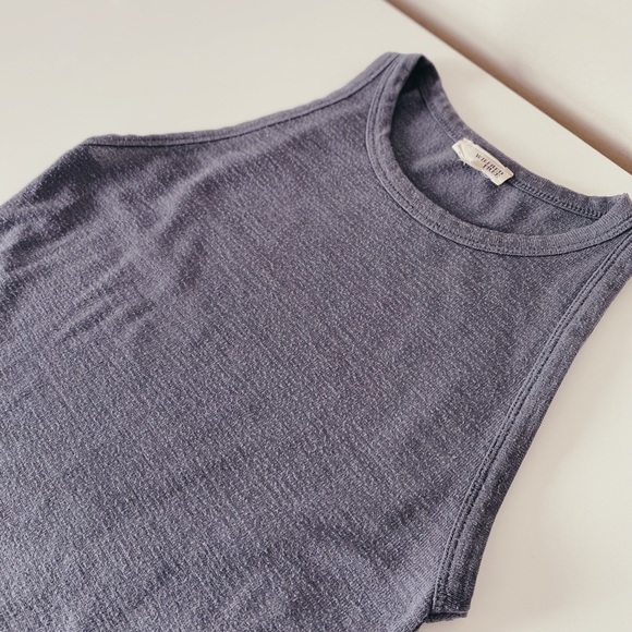 ARITZIA Wilfred Free Cropped Knit Racerback Tank Top - Picture 4 of 5